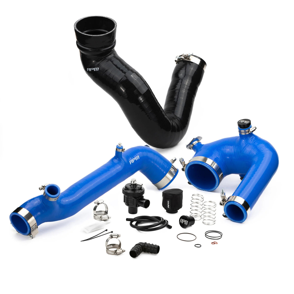 RPM Polaris RZR XP Turbo, Turbo S Silicone Intake J-Tube, Charge Tube W/ BOV, & Intake Tube KIT