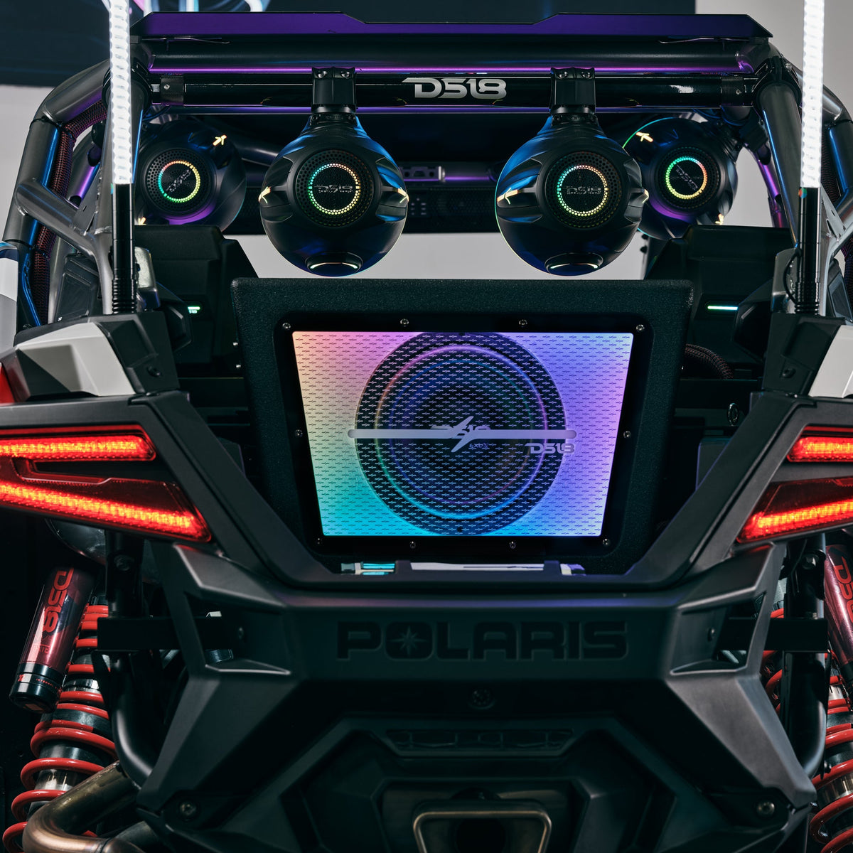 Polaris RZR PRO/XP 10" Bandpass Subwoofer Enclosure for Rear Cargo Box with Digital LED Lights | EXL-X10.2D Preloaded