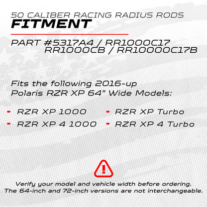 Polaris RZR XP1000 Heavy Duty Radius Rods