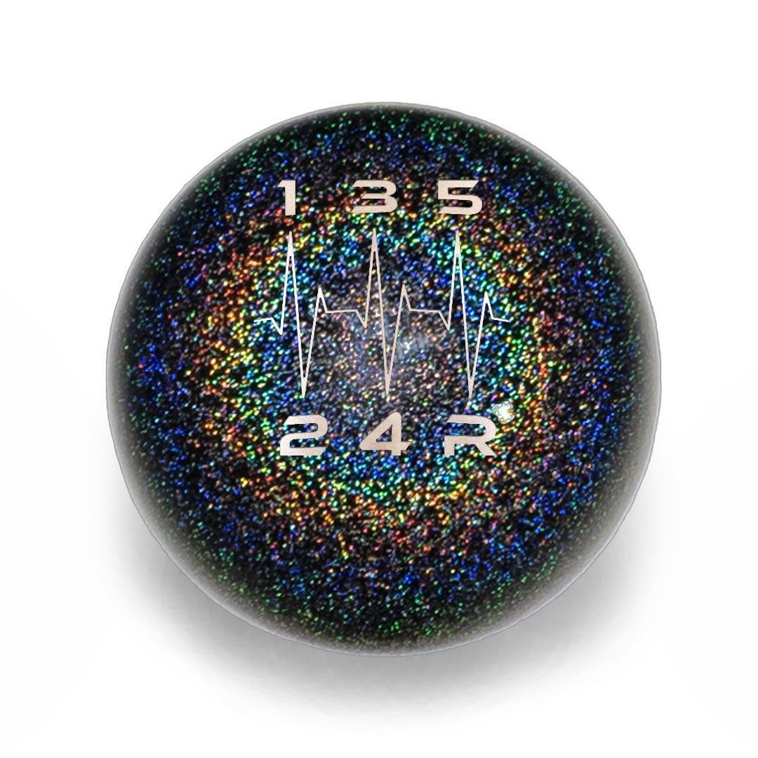 Billetworkz Weighted Shift Knob - 5-Speed Heartbeat Engraving - Honda