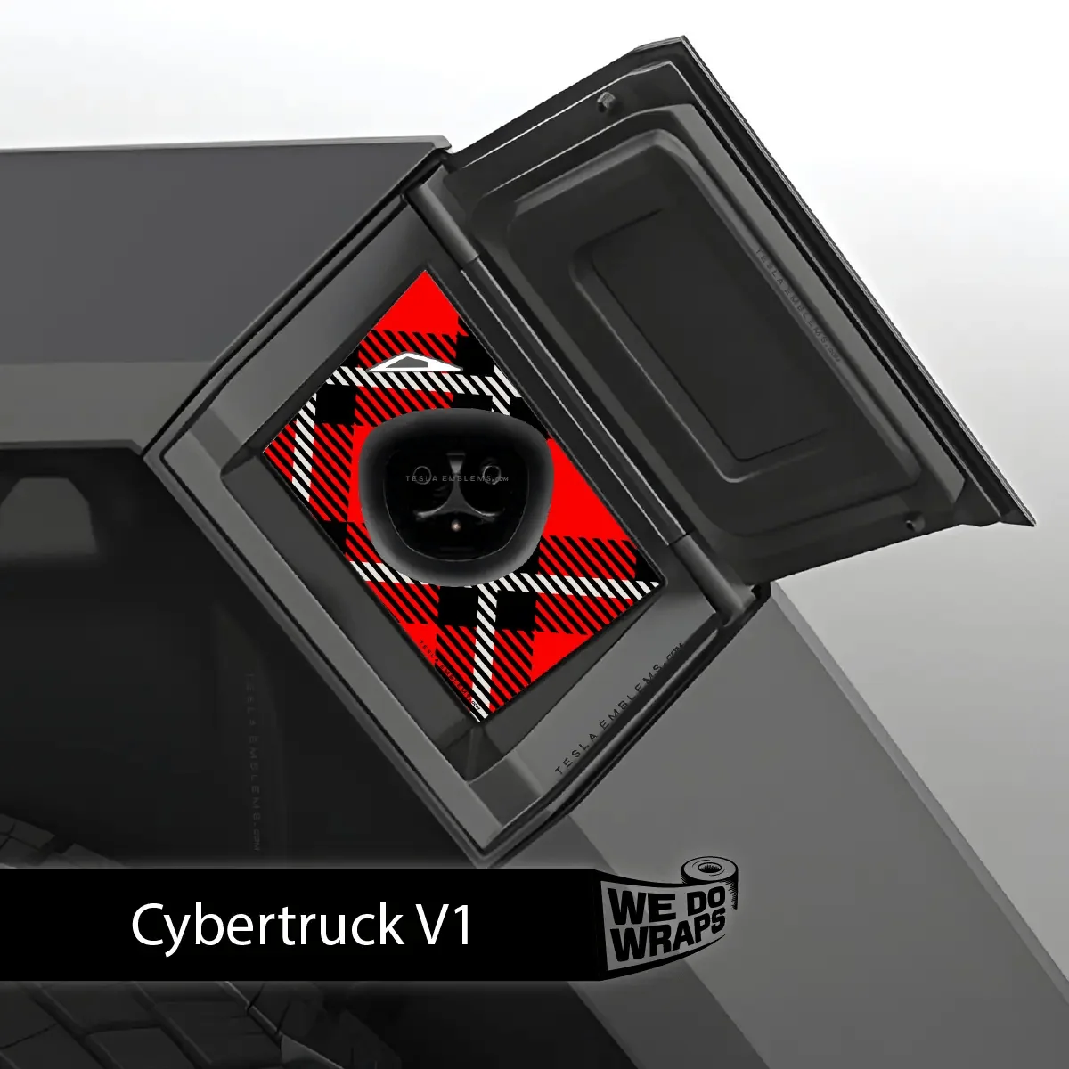 Tartan Plaid Tesla Charge Port Wrap | Cybertruck