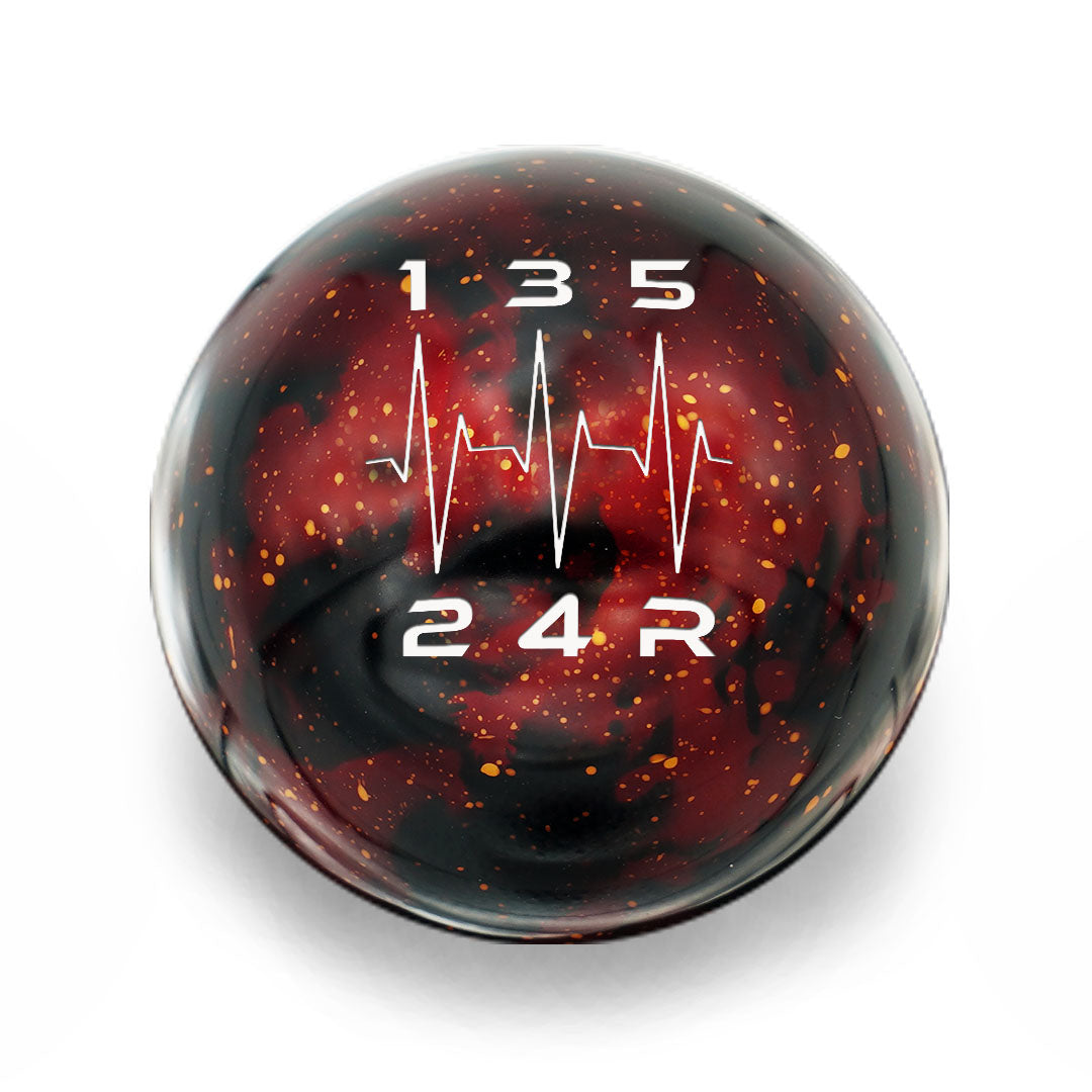 Billetworkz Cosmic Space Shift Knob - 5 Speed Heartbeat Engraving for Honda