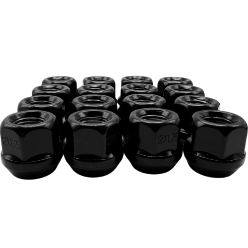 16 Pack M12x1.25 Open End Spline Colored ATV UTV Lug Nuts with Key