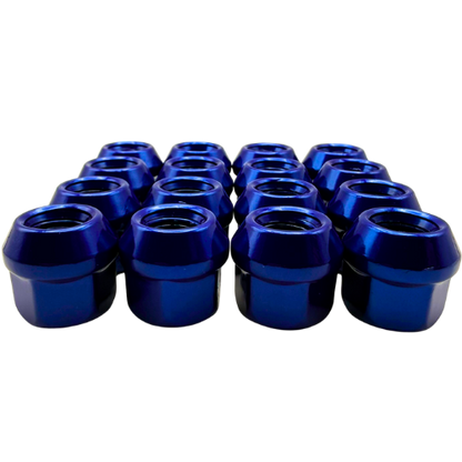 16 Pack M12x1.25 Open End Spline Colored ATV UTV Lug Nuts with Key