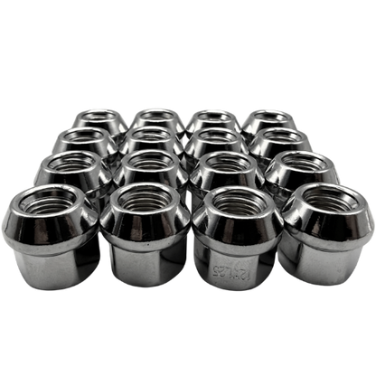 16 Pack M12x1.25 Open End Spline Colored ATV UTV Lug Nuts with Key