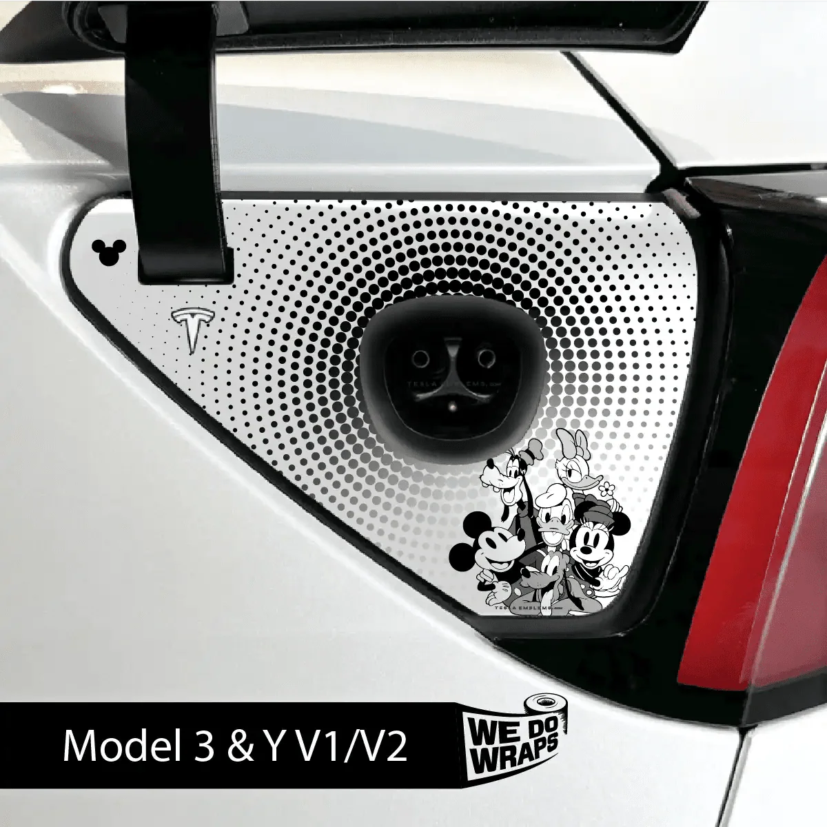 Retro Mouse Tesla Charge Port Wrap | Model Y