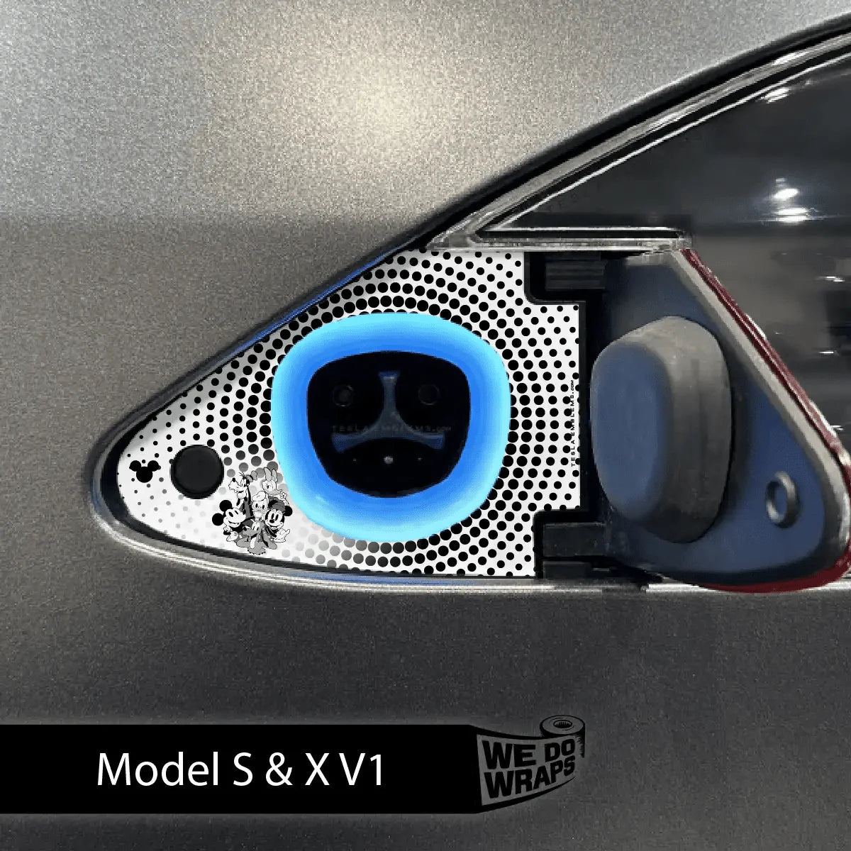 Retro Mouse Tesla Charge Port Wrap | Model S