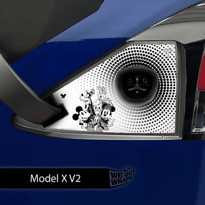Retro Mouse Tesla Charge Port Wrap | Model X