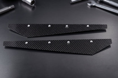 BMW Carbon Fiber Rear Bumper Splitter Extensions Gloss Wet (Rivets)