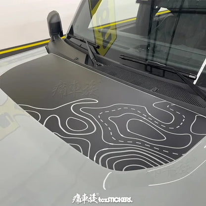 Custom Modified Hood Personality Vinyl Sticker for Ford Bronco | Special KK Film Wrap