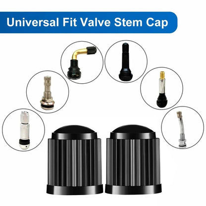 AUTCOAT Tire Stem Valve Caps | Universal Plastic Valve Covers for Cars, Trucks, Bikes
