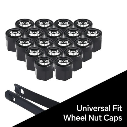 20Pcs Universal Black Car Wheel Hub Nut Protective Caps | ABS Rust Proof Waterproof Tire Nut Covers