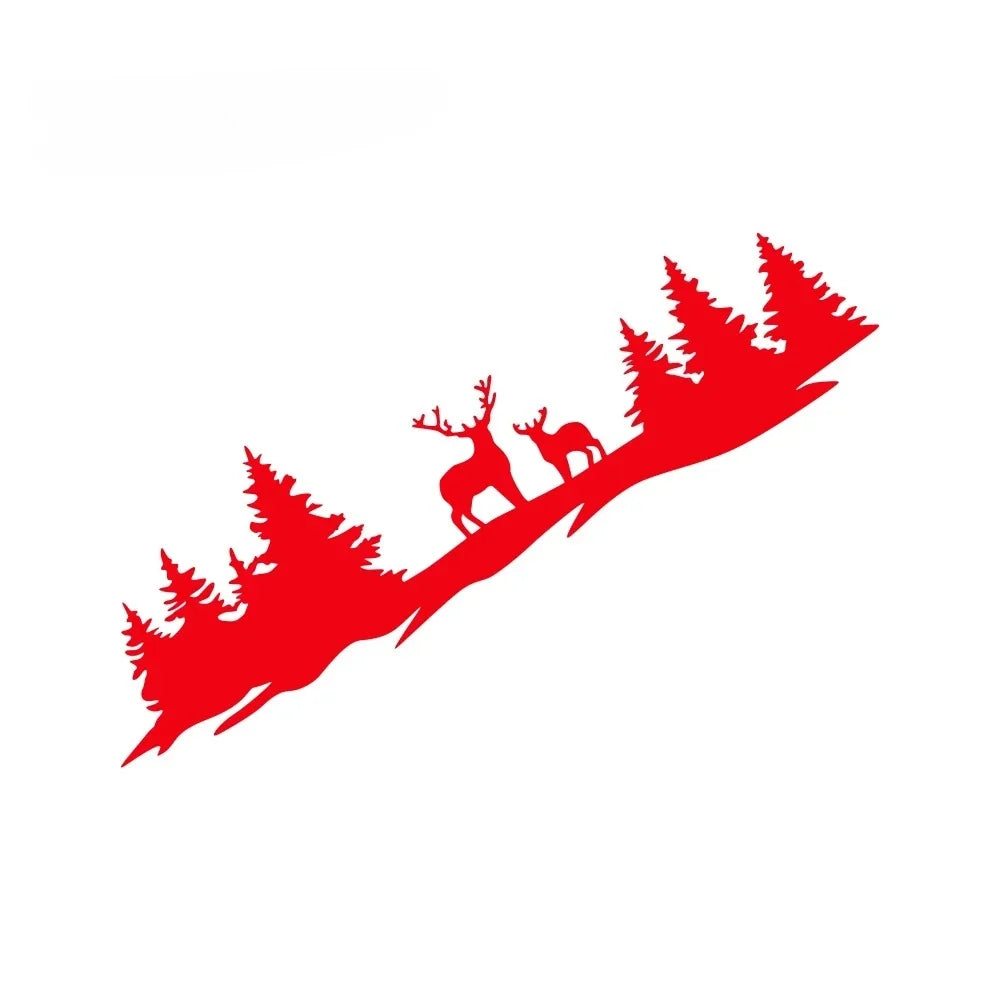 Hunting Deer & Trees Tailgate Decal | 4x4 Off-Road Vinyl Sticker for Pickup Trucks & SUVs