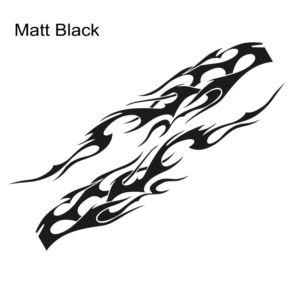 Flame Graphics Side Body Sticker | 2-Piece Universal Vinyl Sports Racing Decal