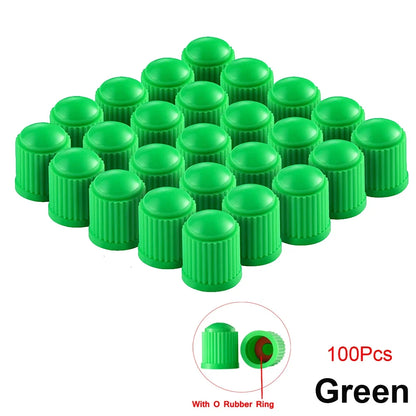 10/25/50/100Pcs Universal Plastic Tire Valve Caps for Cars, Trucks, Motorcycles, and Bicycles