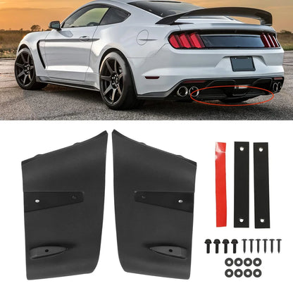 Ford Mustang GT / GT Premium / GT V8 Rear Bumper Diffuser Aero Foil Kit 2018 - 2023 (2-Piece ABS)