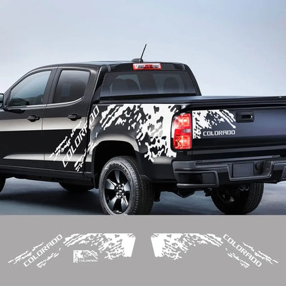 Splash Grunge Body Side Decal for Chevrolet Colorado Z71 | 3-Piece Matte Vinyl Kit