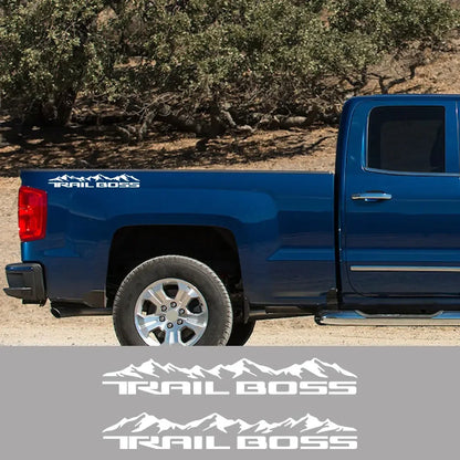 Mountain Body Side Decal for Chevrolet Silverado 1500 Trail Boss | 2-Piece Vinyl Trunk Sticker