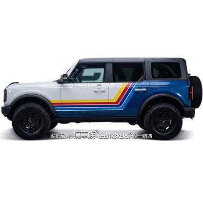 Full-Body Appearance Modification Sport Vinyl Decal Kit for Ford Bronco | Customized PVC Wrap