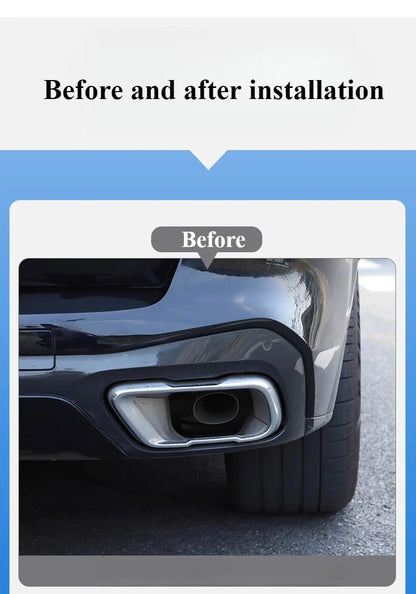 BMW X7 Black Knight Style Exhaust Tip Tail Throat Decorative Cover (Single Hole / Outer Frame)