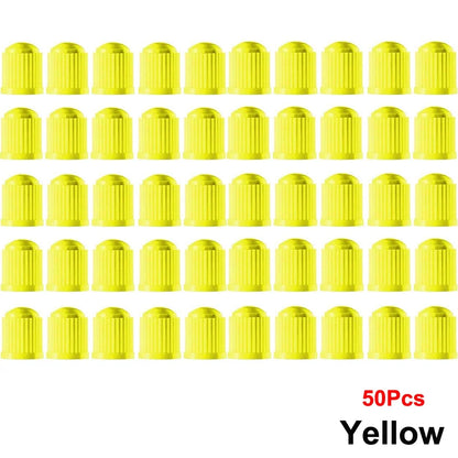 AUTCOAT Tire Stem Valve Caps | Universal Plastic Valve Covers for Cars, Trucks, Bikes
