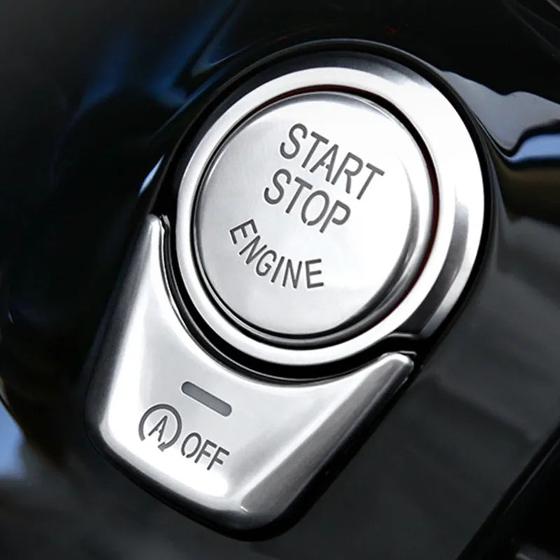 Car Engine Stop Start Central Handbrake P Auto H Button Decorative Cover Trim For BMW 5 Series G30 X3 G01 X4 G02 GT6 Accessories