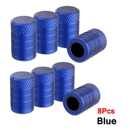 Aluminum Tire Valve Caps 4/8/12 Pack | Corrosion Resistant Universal Stem Covers