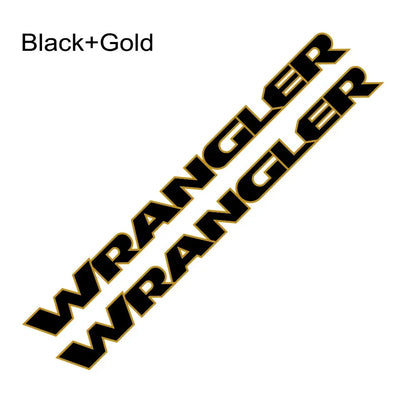 Jeep Wrangler Hood & Door Vinyl Decal – Engine Cover Bonnet Sticker | JK, JL, TJ, YJ, Unlimited, Sahara | 13 Colors