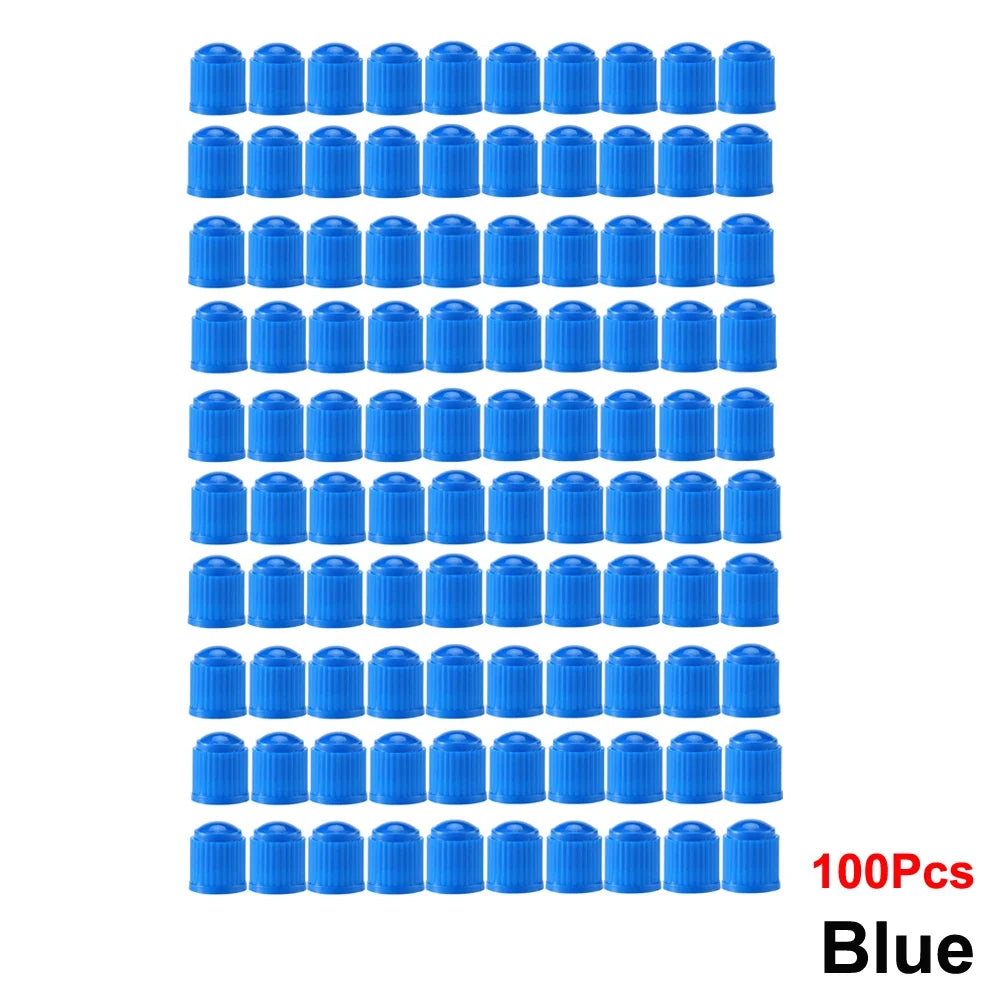 AUTCOAT Tire Stem Valve Caps | Universal Plastic Valve Covers for Cars, Trucks, Bikes
