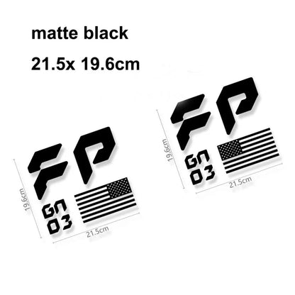 FP Performance USA Flag Bedside Decal for Ford F-150 / F-250 Raptor (Gen 1, 2 & 3) | Vinyl Sticker Pair