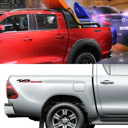 4x4 Off-Road Graphic Decal for Ford F-150 / Silverado / Sierra / RAM / Dmax | 2-Piece Trunk Vinyl Sticker