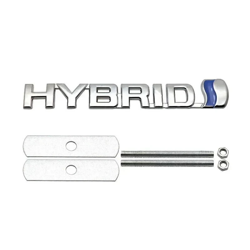 Metal HYBRID Front Grille & Trunk Badge Emblem for Toyota Land Cruiser / Camry | Decal Sticker