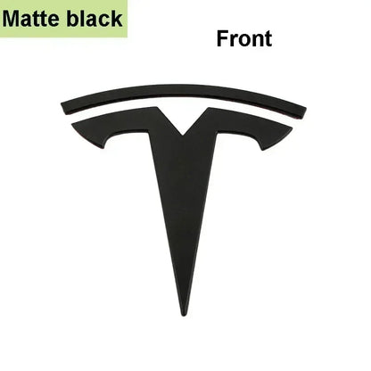 Zinc Alloy Front Hood Logo Sticker for Tesla Model 3 / Model Y | Auto Body Styling Emblem