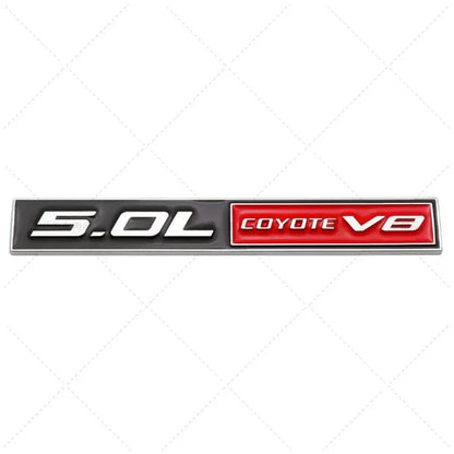 3D Metal 5.0 COYOTE V8 Trunk & Fender Emblem | Ford Mustang Badge Accessory