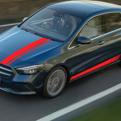 Edition 1 Hood & Side Stripe Decal Kit for Mercedes-Benz B-Class (W246/W247) | AMG-Style Vinyl