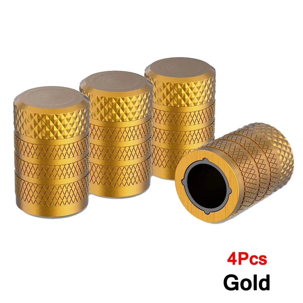 Aluminum Tire Valve Caps 4/8/12 Pack | Corrosion Resistant Universal Stem Covers