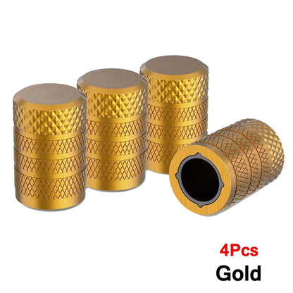 Aluminum Tire Valve Caps 4/8/12 Pack | Corrosion Resistant Universal Stem Covers