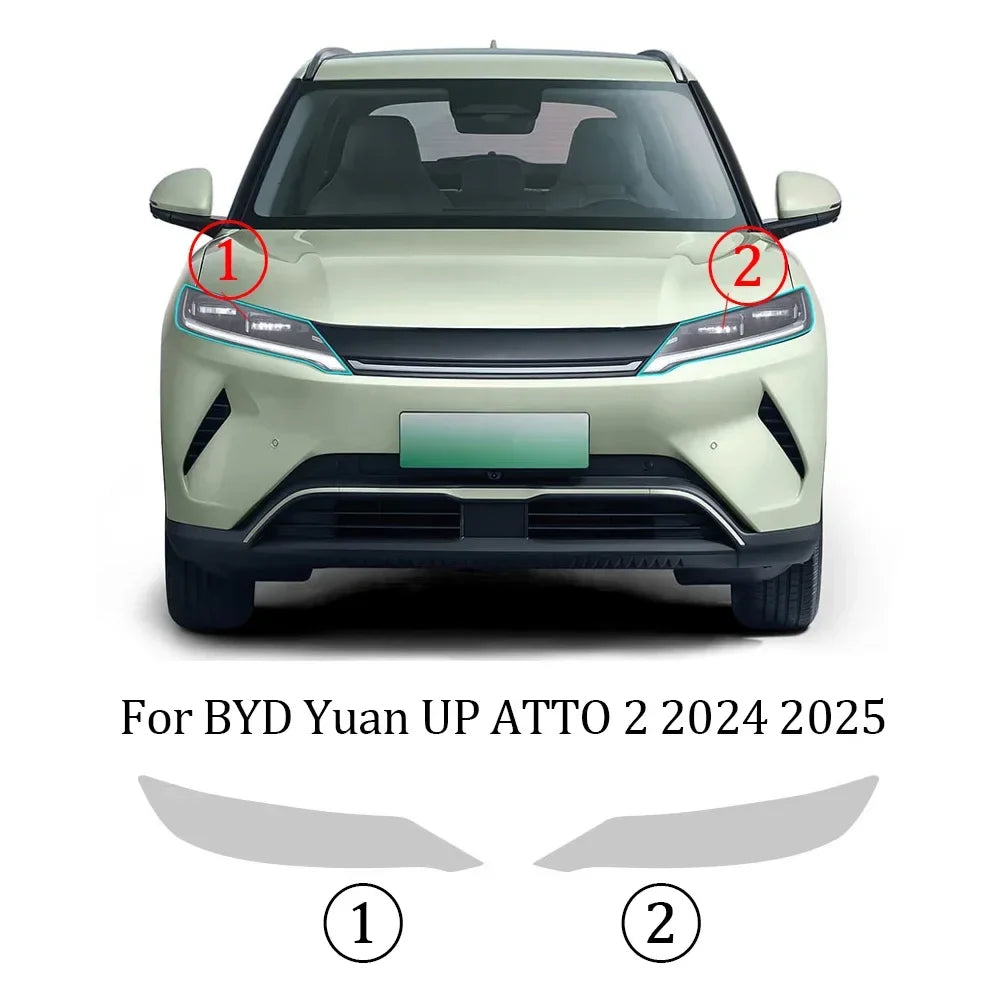 Precut PPF for BYD Yuan UP / Atto 2 (2024–2025) | TPU Headlight, Mirror & Pillar Protection