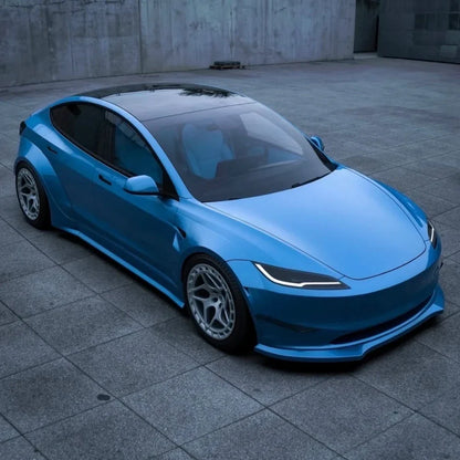 Precut Color Change PPF for Tesla Model 3 Highland (2024–2025) | Black & Glacier Blue PET Film