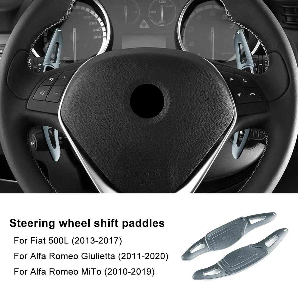 Steering Wheel Shift Paddle Extensions for Alfa Romeo Giulietta MiTo Fiat 500L 2011-2019/Fiat