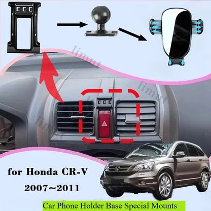 Car Holder Phone Bracket for Honda CR-V CRV 3 2007 2010 2011 Car Mount Air Vent Phone Bracket Gravity Holder Auto Accessories