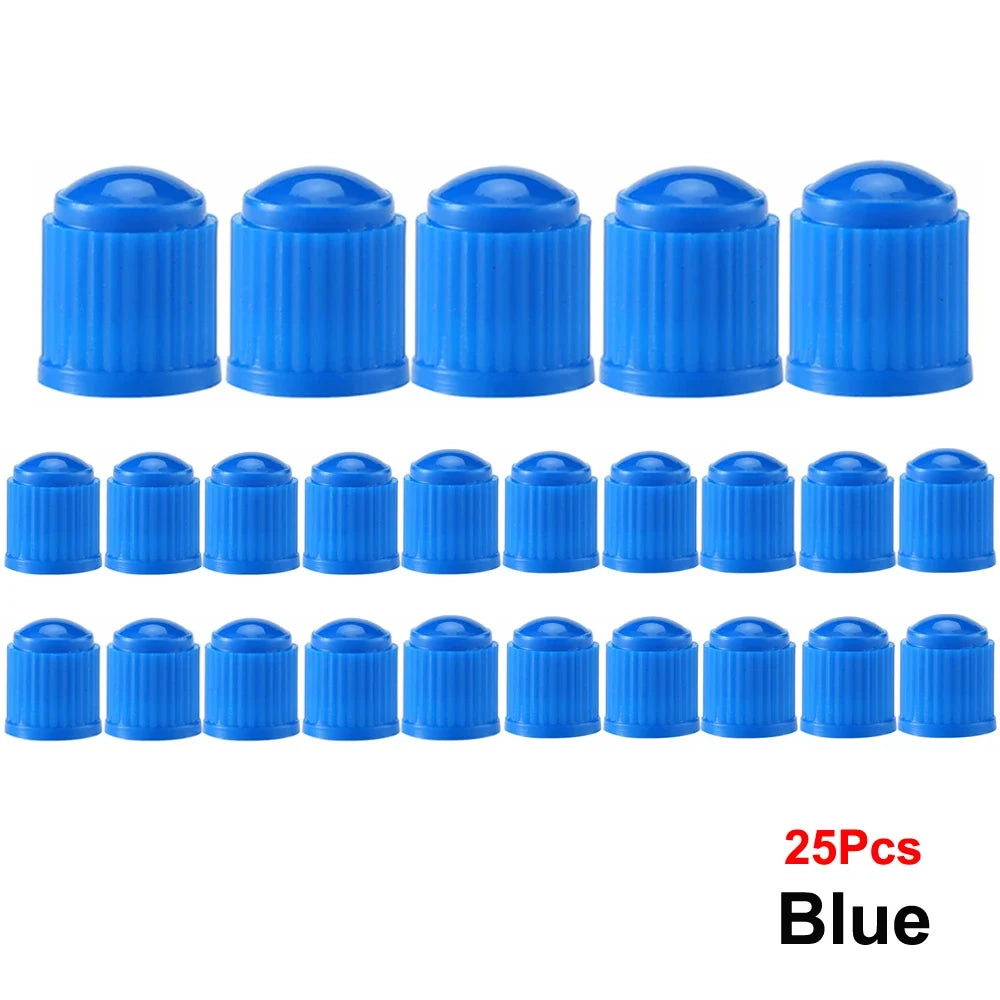 AUTCOAT Tire Stem Valve Caps | Universal Plastic Valve Covers for Cars, Trucks, Bikes