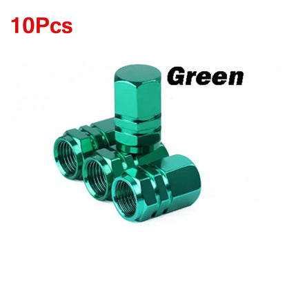 Aluminum Alloy Tire Valve Caps | 5 or 10 Pack Waterproof Dustproof Stem Covers