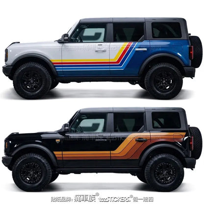 Full-Body Appearance Modification Sport Vinyl Decal Kit for Ford Bronco | Customized PVC Wrap
