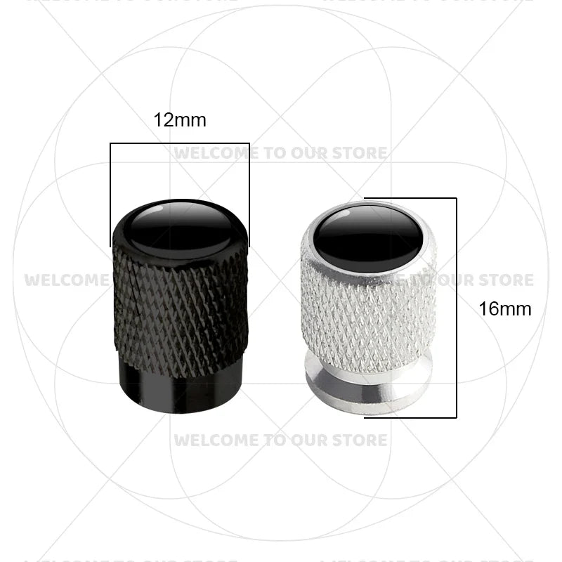 Aluminum Tire Valve Caps Sweden Union Jack Flag 4 Pcs