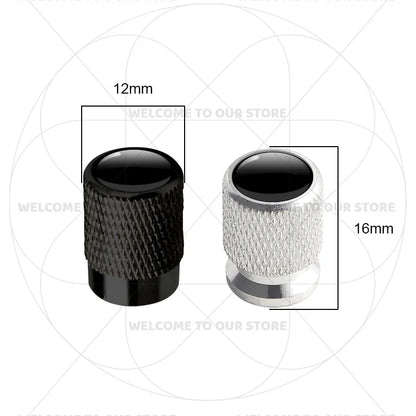 Aluminum Tire Valve Caps Sweden Union Jack Flag 4 Pcs