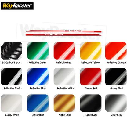 Carbon Fiber Door Side Stripe Skirt Decal for Ford Mustang (2020+) | Vinyl Sticker