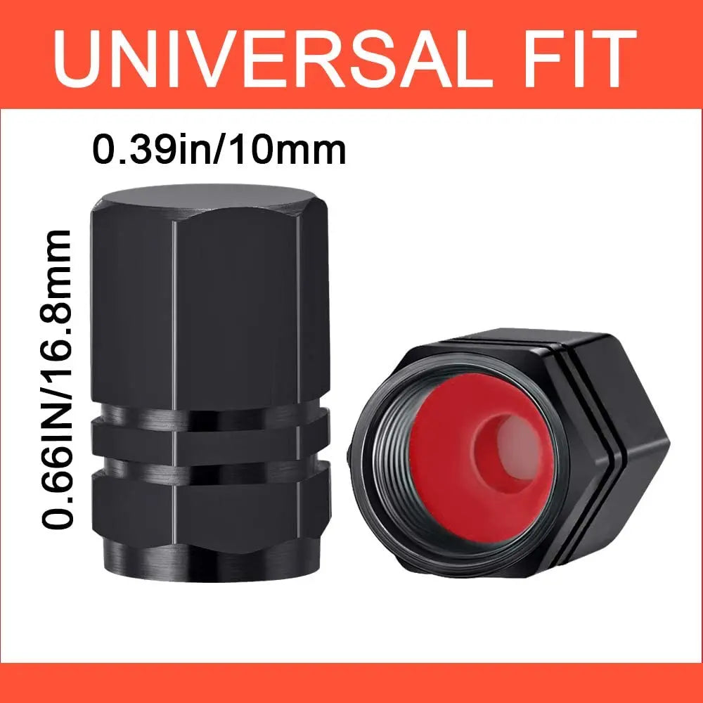 Aluminum Alloy Tire Valve Caps | 5 or 10 Pack Waterproof Dustproof Stem Covers