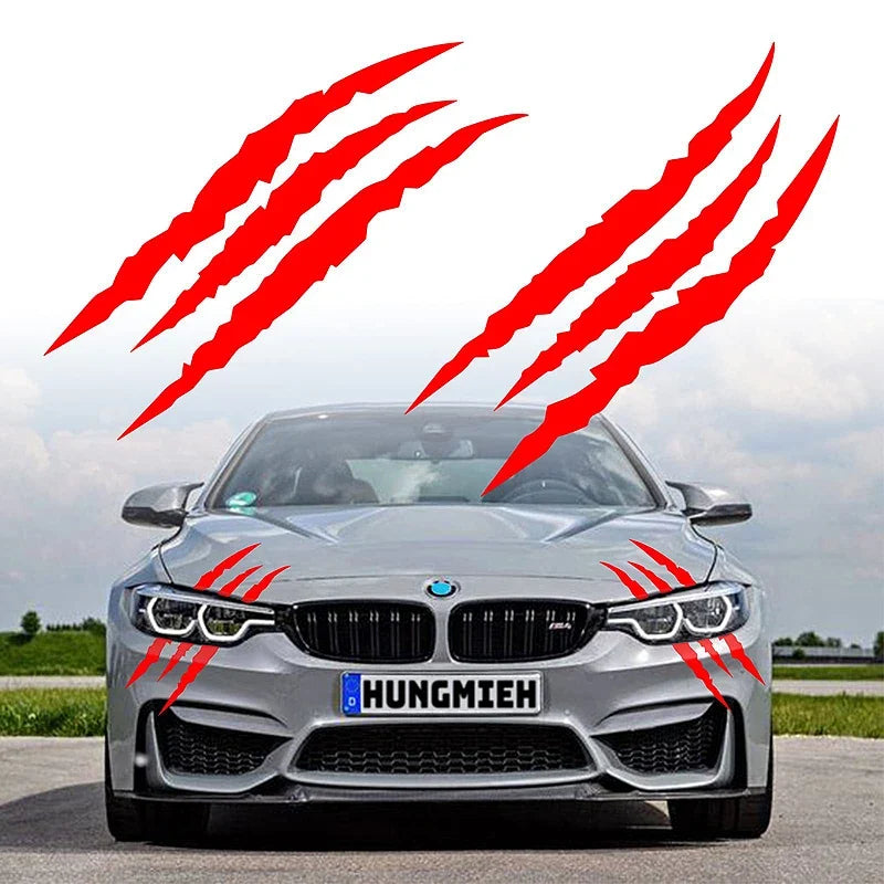 Ghost Claw Hood Vinyl Sticker | Creative Reflective Modification Decal for Cars