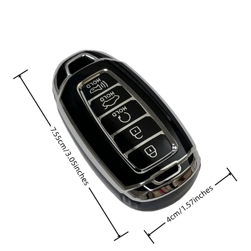 Hyundai Key Fob Cover TPU for Elantra GT Sport Santa Fe Palisade Kona